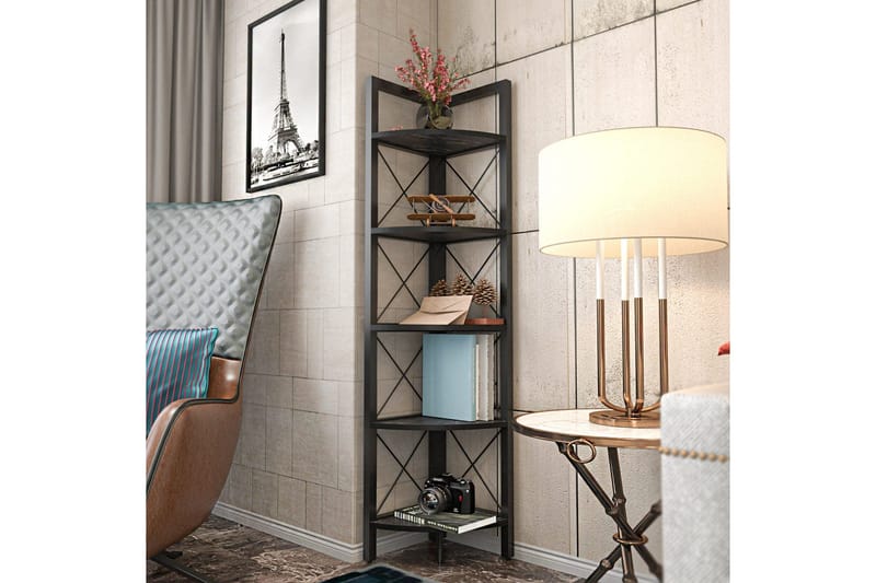 Desgrar Bokhylla 30,5x160 cm - Svart - Förvaring - Hyllor - Hörnhylla