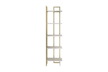 Desgrar Bokhylla 45.2x180 cm i Trä med Metallram - Vit - Förvaring - Hyllor - Bokhylla