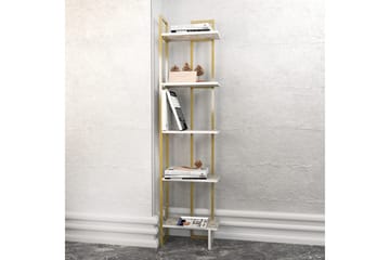 Desgrar Bokhylla 45.2x180 cm i Trä med Metallram - Vit - Förvaring - Hyllor - Bokhylla