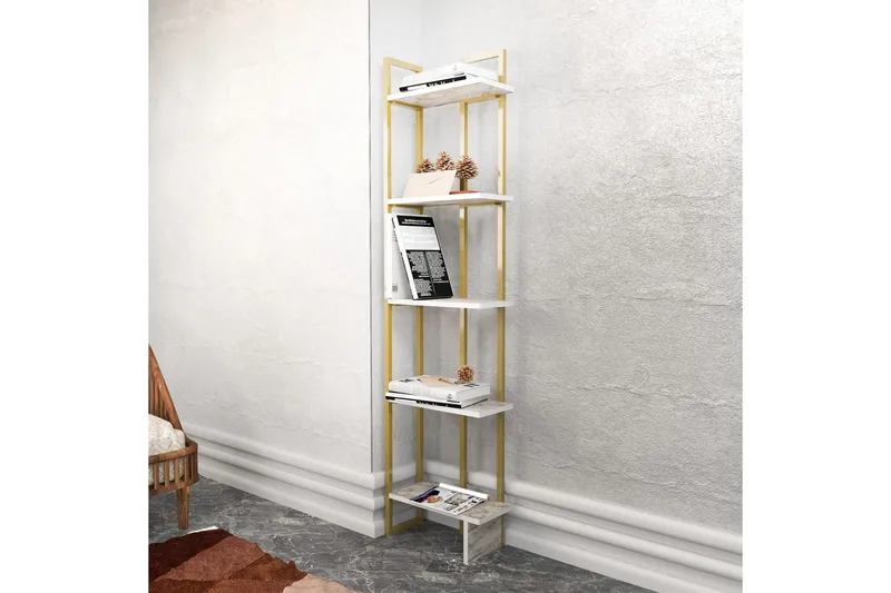 Desgrar Bokhylla 45,2x180 cm - Vit - Förvaring - Hyllor - Bokhylla