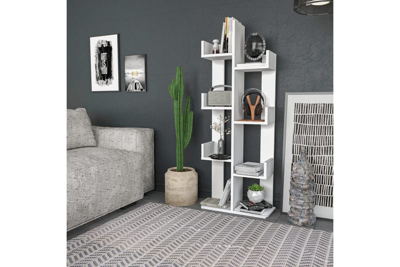 Desgrar Bokhylla 50x173 cm i Målat Trä - Vit - Förvaring - Hyllor - Bokhylla