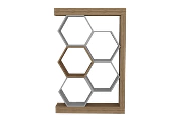 Desgrar Bokhylla 90x140 cm i Ek - Vit - Förvaring - Hyllor - Bokhylla