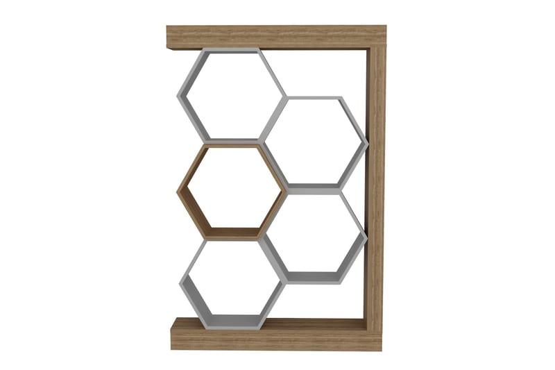 Desgrar Bokhylla 90x140 cm i Ek - Vit - Förvaring - Hyllor - Bokhylla