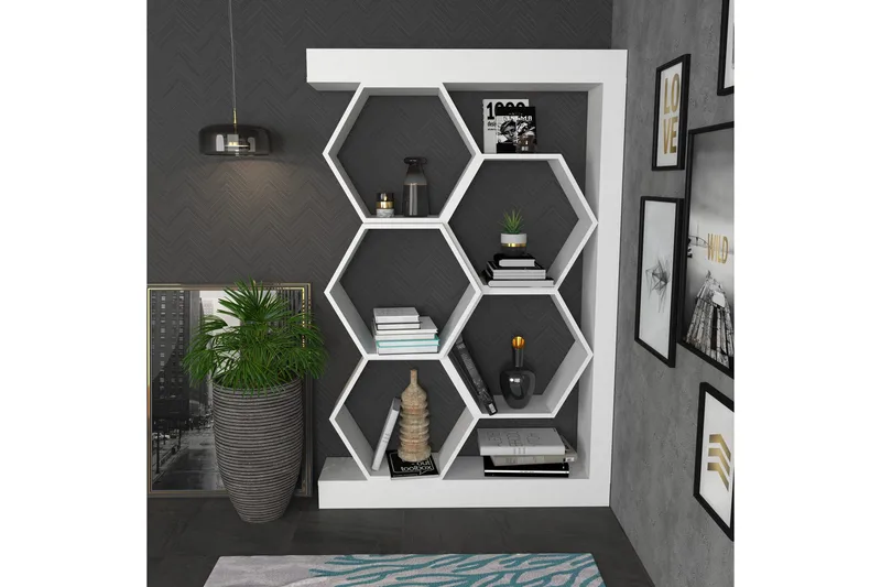 Desgrar Bokhylla 90x140 cm - Vit - Förvaring - Hyllor - Bokhylla