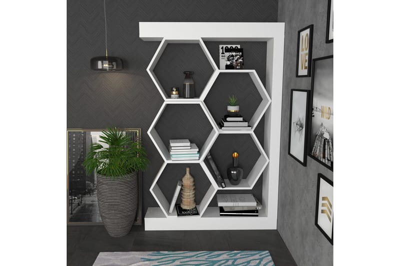 Desgrar Bokhylla 90x140 cm - Vit - Förvaring - Hyllor - Bokhylla