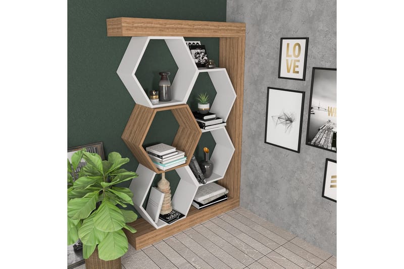 Desgrar Bokhylla 90x140 cm - Vit - Förvaring - Hyllor - Bokhylla