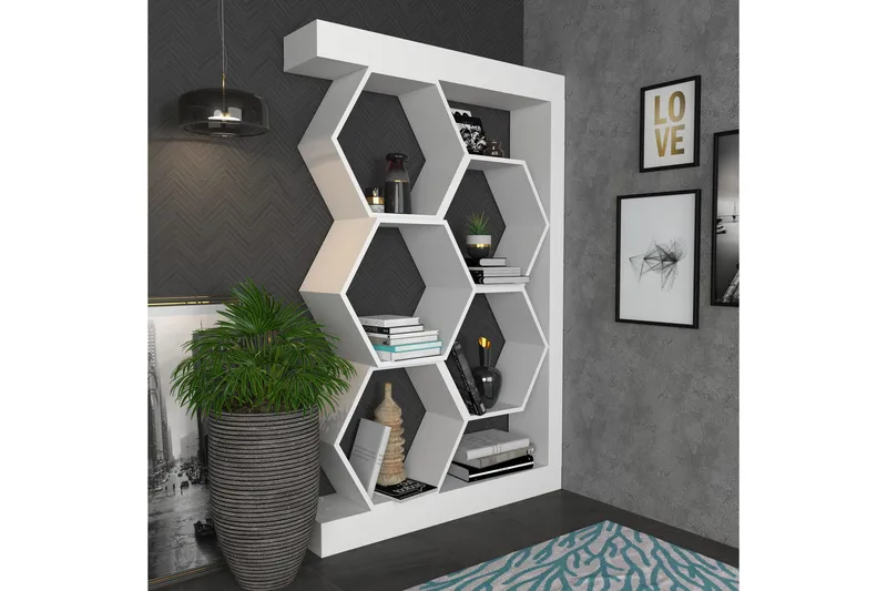 Desgrar Bokhylla 90x140 cm - Vit - Förvaring - Hyllor - Bokhylla