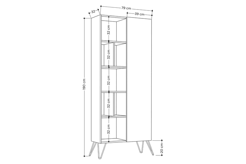 Ekarebo Bokhylla - Vit/Brun - Förvaring - Hyllor - Bokhylla