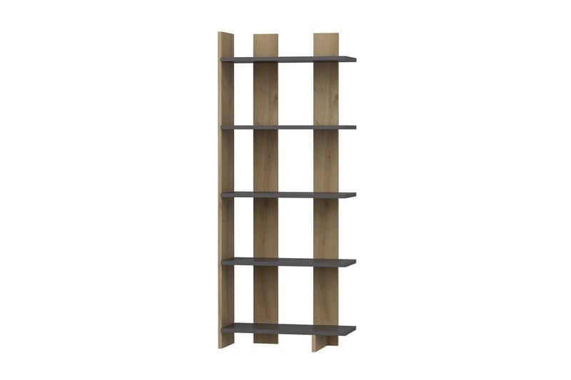 ELAS Bokhylla 62x25 cm Antracit/Brun - Förvaring - Hyllor - Bokhylla