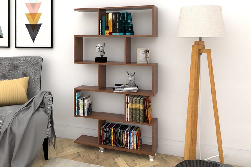 Elegancia Bokhylla 90 cm i Mörkt Trä - Brun - Förvaring - Hyllor - Bokhylla