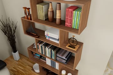 Elegancia Bokhylla 90 cm i Mörkt Trä - Brun - Förvaring - Hyllor - Bokhylla