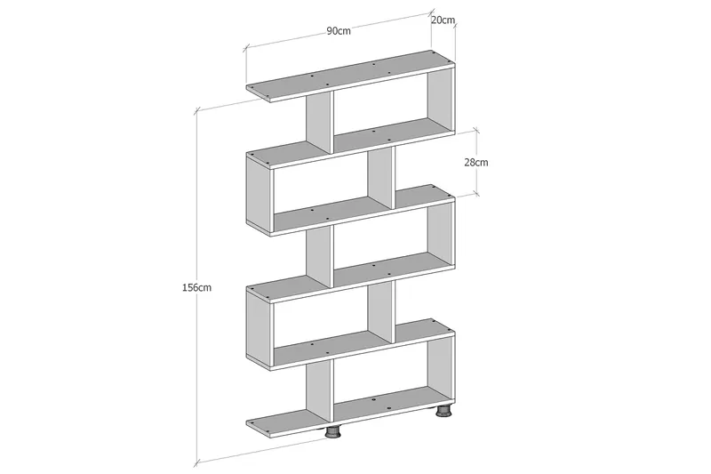 Elegancia Bokhylla - Valnöt - Förvaring - Hyllor - Bokhylla