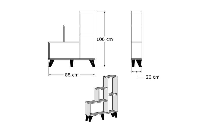 Elegancia Bokhylla - Vit - Förvaring - Hyllor - Bokhylla