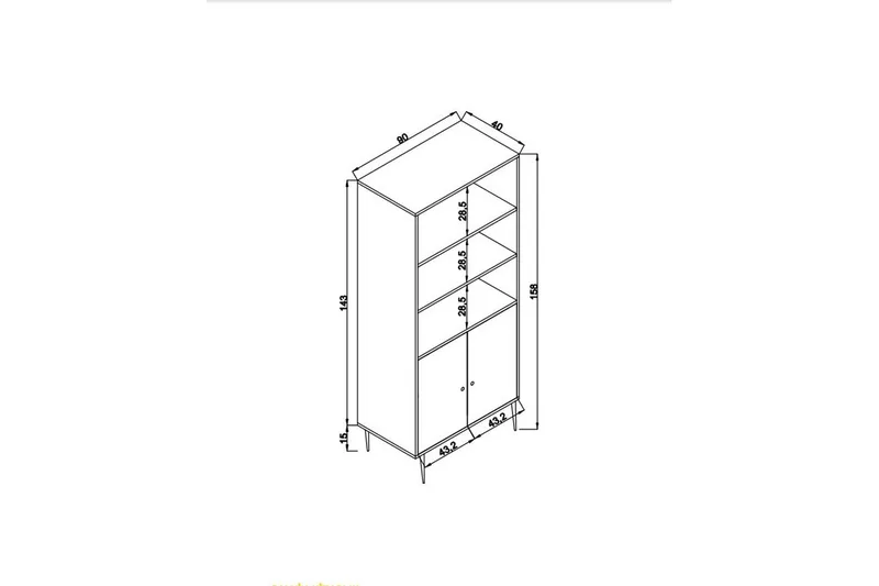 Bokhylla Elili Ek - Brun - Förvaring - Hyllor - Bokhylla