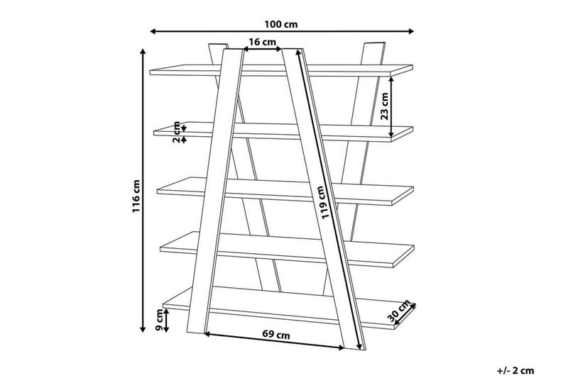 Escalante Bokhylla 100 cm i Valnöt - Brun - Förvaring - Hyllor - Bokhylla