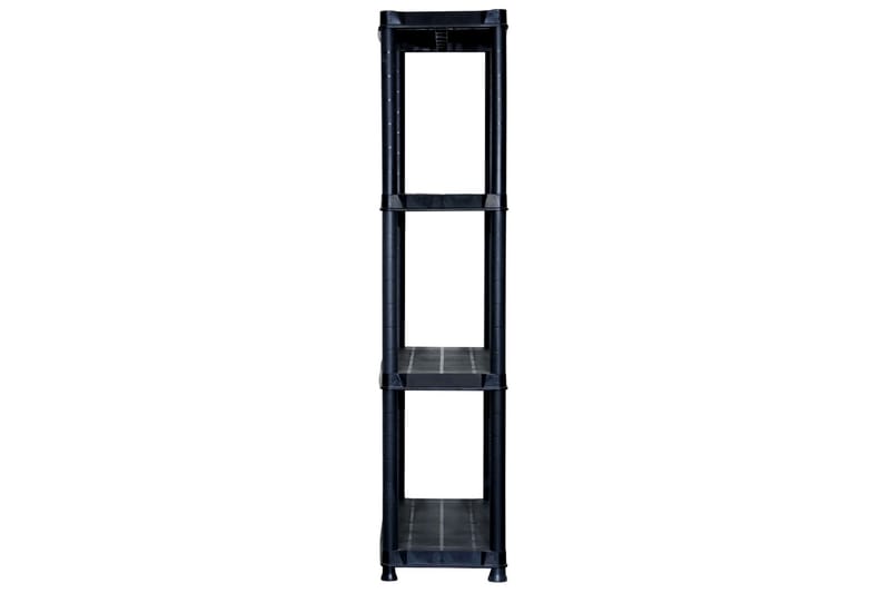 Förvaringshylla 4 hyllor svart 61x30,5x130 cm plast - Svart - Förvaring - Hyllor - Bokhylla