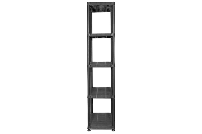 Förvaringshylla 5 hyllor svart 71x38x170 cm plast - Svart - Förvaring - Hyllor - Bokhylla