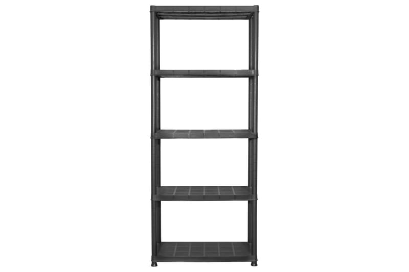 Förvaringshylla 5 hyllor svart 71x38x170 cm plast - Svart - Förvaring - Hyllor - Bokhylla
