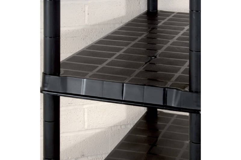 Förvaringshylla 5 hyllor svart 85x40x185 cm plast - Svart - Förvaring - Hyllor - Bokhylla