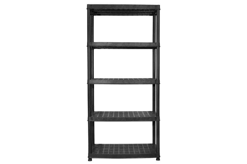 Förvaringshylla 5 hyllor svart 85x40x185 cm plast - Svart - Förvaring - Hyllor - Bokhylla