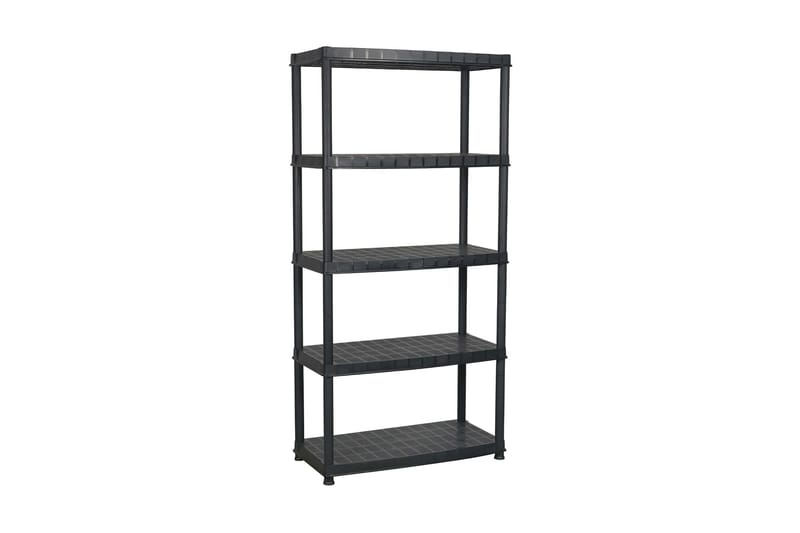 Förvaringshylla 5 hyllor svart 91,5x45,7x185 cm plast - Svart - Förvaring - Hyllor - Bokhylla