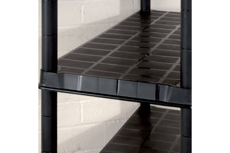 Förvaringshylla 5 hyllor svart 91,5x45,7x185 cm plast - Svart - Bokhylla