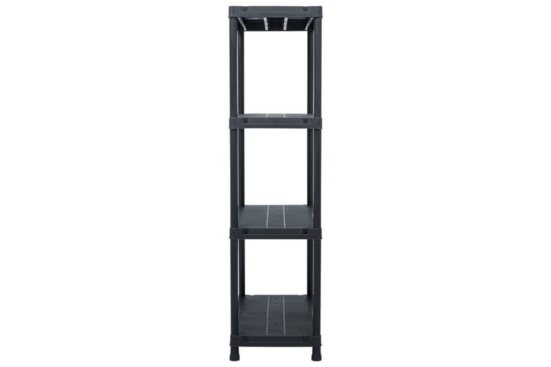Förvaringshylla svart 100 kg 60x30x138 cm plast - Svart - Förvaring - Hyllor - Bokhylla