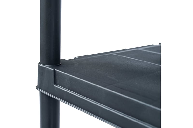 Förvaringshylla svart 100 kg 60x30x138 cm plast - Svart - Förvaring - Hyllor - Bokhylla