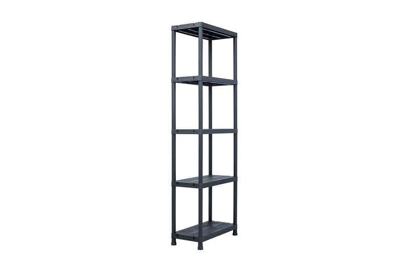 Förvaringshylla svart 125 kg 60x30x180 cm plast - Svart - Förvaring - Hyllor - Bokhylla