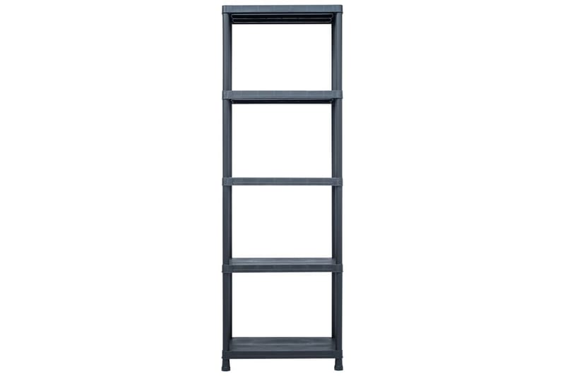 Förvaringshylla svart 125 kg 60x30x180 cm plast - Svart - Förvaring - Hyllor - Bokhylla