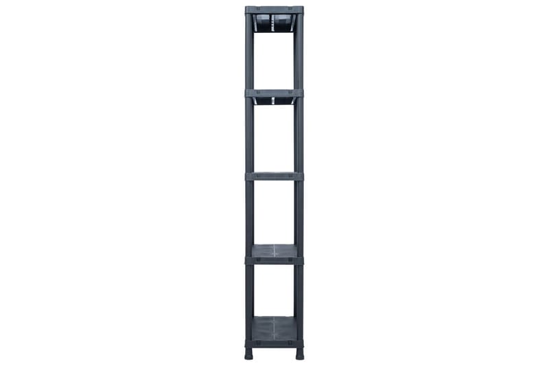 Förvaringshylla svart 125 kg 60x30x180 cm plast - Svart - Förvaring - Hyllor - Bokhylla