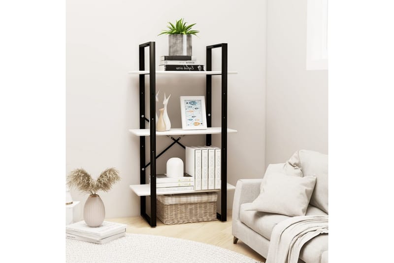 Förvaringshylla vit 60x30x105 cm massiv furu - Vit - Förvaring - Hyllor - Bokhylla