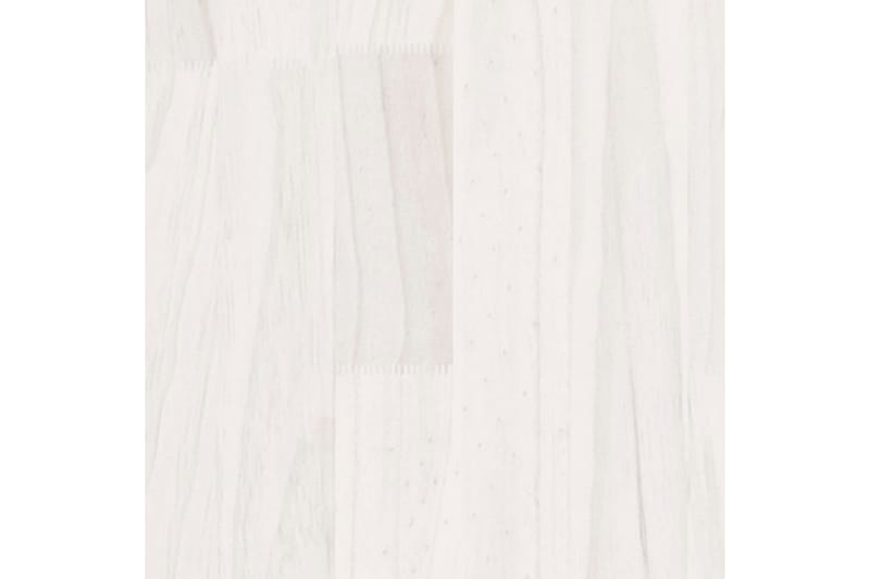 Förvaringshylla vit 60x30x210 cm massiv furu - Vit - Bokhylla