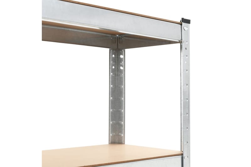 Förvaringshyllor 3 st silver 75x30x172 cm stål och MDF - Silver - Förvaring - Hyllor - Bokhylla