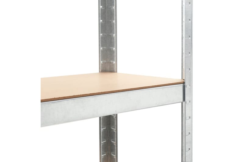 Förvaringshyllor 3 st silver 75x30x172 cm stål och MDF - Silver - Förvaring - Hyllor - Bokhylla