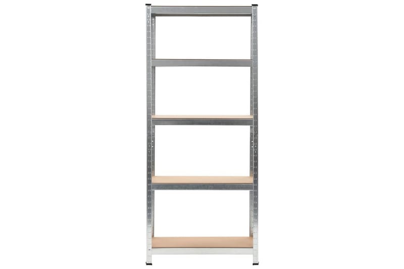 Förvaringshyllor 3 st silver 75x30x172 cm stål och MDF - Silver - Förvaring - Hyllor - Bokhylla