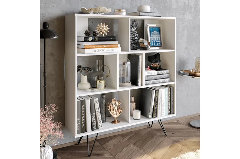 Frascone Bokhylla 120x30 cm 4 Hyllor - Vit - Förvaring - Hyllor - Bokhylla