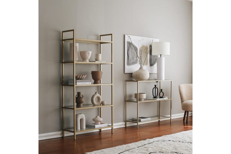 GREYSOR Bokhylla 165x80 cm Guld - Förvaring - Hyllor - Bokhylla