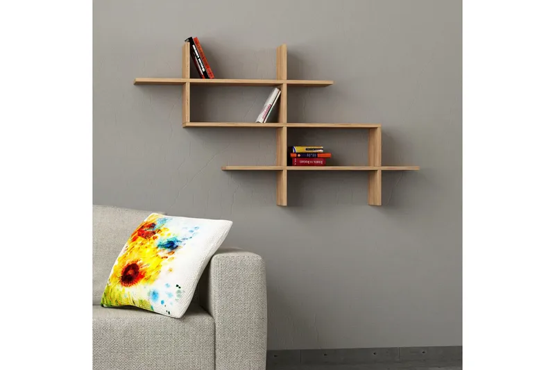 Halic Bokhylla 150x22 cm Brun - Hanah Home - Förvaring - Köksförvaring - Kökshylla