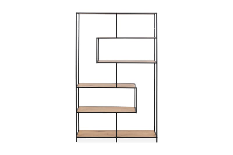 Hasslevik Bokhylla 114 cm i Ek - Beige|Svart - Förvaring - Hyllor - Bokhylla