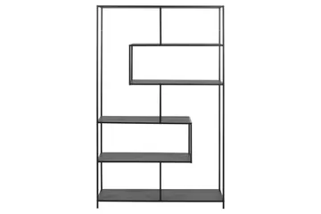 Hasslevik Bokhylla 114x35 cm 4 Hyllor - Svart/Matt Svart - Förvaring - Hyllor - Bokhylla