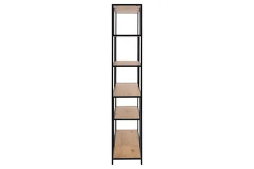Hasslevik Bokhylla 135x35 cm 4 Hyllor - Natur/Matt Svart - Förvaring - Hyllor - Bokhylla