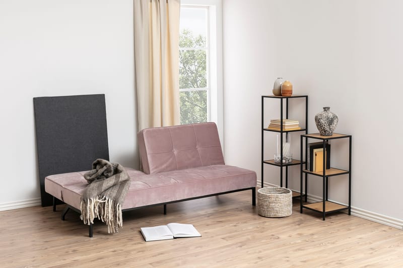 Hasslevik Bokhylla 35 cm i Ek - Svart|Beige - Förvaring - Hyllor - Bokhylla