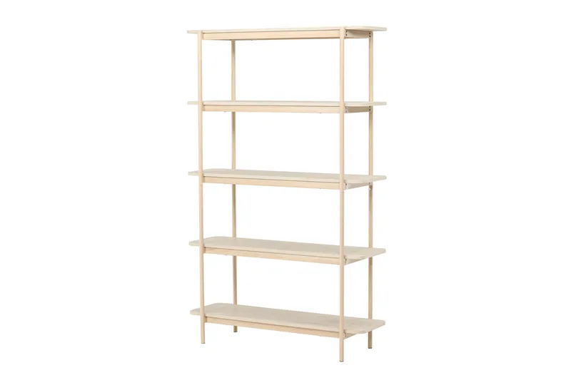 Heim Bokhylla 120 cm i Ek, Ljusbeige