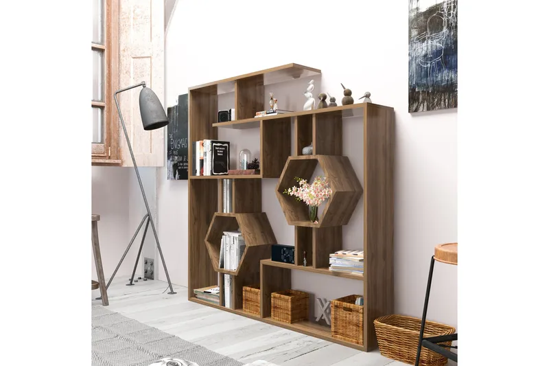 Hejde Bokhylla 134 cm - Brun - Förvaring - Hyllor - Bokhylla