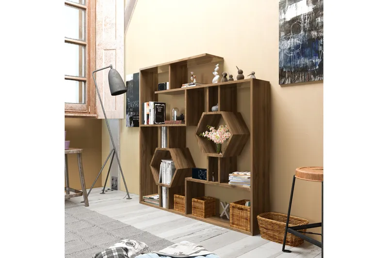 Hejde Bokhylla 134 cm - Brun - Förvaring - Hyllor - Bokhylla