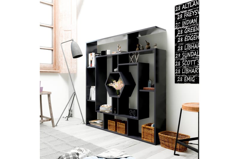 Hejde Bokhylla 134 cm - Svart - Förvaring - Hyllor - Bokhylla