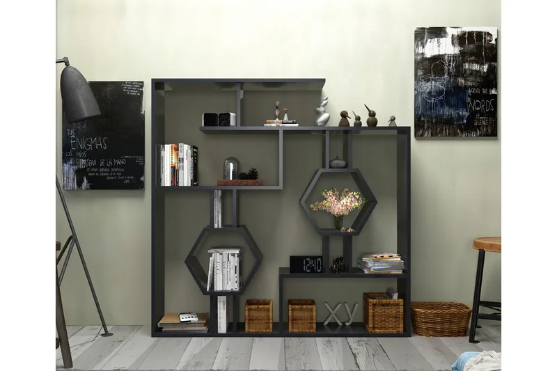 Hejde Bokhylla 134 cm - Svart - Förvaring - Hyllor - Bokhylla