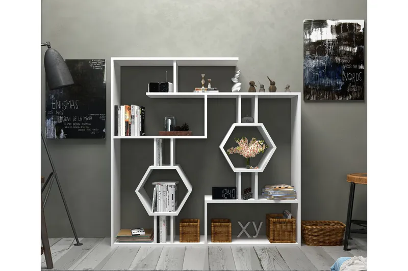 Hejde Bokhylla 134 cm - Vit - Förvaring - Hyllor - Bokhylla