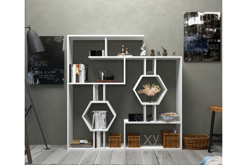 Hejde Bokhylla 134 cm - Vit - Förvaring - Hyllor - Bokhylla